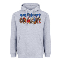 Heather Grey american cowgirl Heavyweight Hoodie - Zillion Design Studio