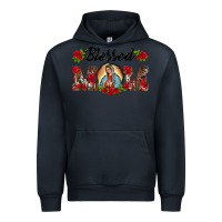 Navy blessed mom lady of guadalupe Urban Hoodie - BarkalooDesign