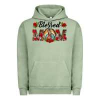 Pigment Oil Green blessed mom lady of guadalupe Urban Hoodie - BarkalooDesign