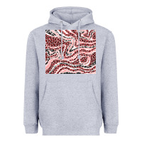 Heather Grey pinky leopard and cowhide valentine's day Heavyweight Hoodie - RanaPortraitStore