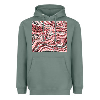 Sage pinky leopard and cowhide valentine's day Heavyweight Hoodie - RanaPortraitStore