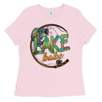 Bubblegum Pink lake babe Ladies Tee - BarkalooDesign