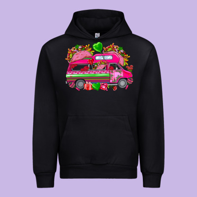 Valentines Day Tacos Truck Urban Hoodie Designed By Nancycooperartshop