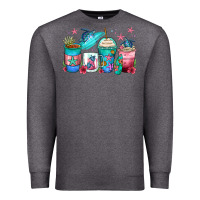 Charcoal Heather turtle coffee cups Premium Sweatshirt - Zillion Design Studio