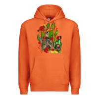 Carrot skeleton with sombrero and tequila Premium Hoodie - AdoDesignShop