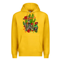 Lemon skeleton with sombrero and tequila Premium Hoodie - AdoDesignShop