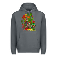 Rock skeleton with sombrero and tequila Premium Hoodie - AdoDesignShop