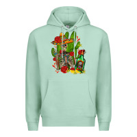 Seafoam skeleton with sombrero and tequila Premium Hoodie - AdoDesignShop