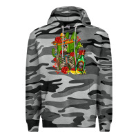 Slate Camo skeleton with sombrero and tequila Premium Hoodie - AdoDesignShop