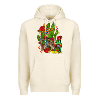 Tofu skeleton with sombrero and tequila Premium Hoodie - AdoDesignShop
