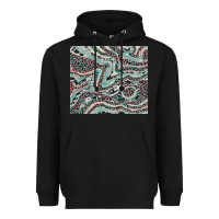 Black pink and turquoise cowhide and leopard Heavyweight Hoodie - RanaPortraitStore