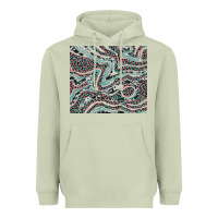 Matcha pink and turquoise cowhide and leopard Heavyweight Hoodie - RanaPortraitStore