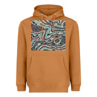 Meerkat pink and turquoise cowhide and leopard Heavyweight Hoodie - RanaPortraitStore