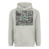 Moon Dust pink and turquoise cowhide and leopard Heavyweight Hoodie - RanaPortraitStore