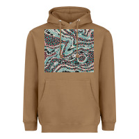 Toasted Coconut pink and turquoise cowhide and leopard Heavyweight Hoodie - RanaPortraitStore