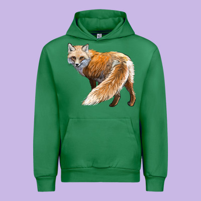 Red Fox Urban Hoodie Designed By Lillyallendesigns