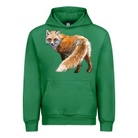 Emerald Red Fox Urban Hoodie - LillyAllenDesigns
