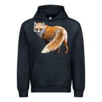 Navy Red Fox Urban Hoodie - LillyAllenDesigns