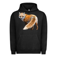 Pigment Black Red Fox Urban Hoodie - LillyAllenDesigns