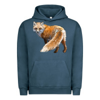Pigment Midnight Navy Red Fox Urban Hoodie - LillyAllenDesigns