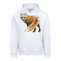 White Red Fox Urban Hoodie - LillyAllenDesigns