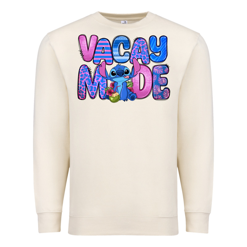 Vacay Mode Stitch Premium Sweatshirt by Zillion Design Studio | Teevron