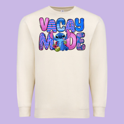 Vacay Mode Stitch Premium Sweatshirt Designed By Zillion Design Studio