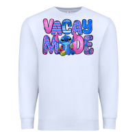White vacay mode stitch Premium Sweatshirt - Zillion Design Studio