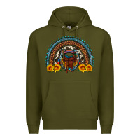 Army Green saddle sunflower horseshoe rainbow Premium Hoodie - Artiststas