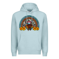 Blue Mist saddle sunflower horseshoe rainbow Premium Hoodie - Artiststas