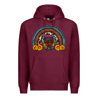 Burgundy saddle sunflower horseshoe rainbow Premium Hoodie - Artiststas