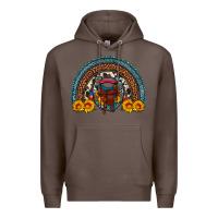 Coffee saddle sunflower horseshoe rainbow Premium Hoodie - Artiststas