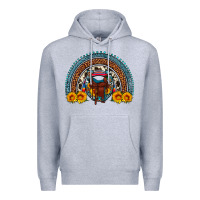 Heather Grey saddle sunflower horseshoe rainbow Premium Hoodie - Artiststas