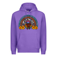 Purple saddle sunflower horseshoe rainbow Premium Hoodie - Artiststas