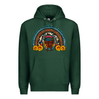 Sports Green saddle sunflower horseshoe rainbow Premium Hoodie - Artiststas