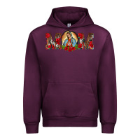 Mauve Wine mom lady of guadalupe Urban Hoodie - BarkalooDesign