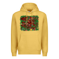 Antique Gold christmas background Premium Hoodie - RanaPortraitStore