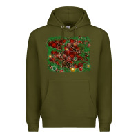 Army Green christmas background Premium Hoodie - RanaPortraitStore