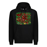 Black christmas background Premium Hoodie - RanaPortraitStore
