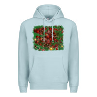 Blue Mist christmas background Premium Hoodie - RanaPortraitStore