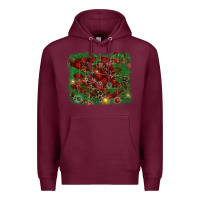 Burgundy christmas background Premium Hoodie - RanaPortraitStore