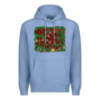 Colony Blue christmas background Premium Hoodie - RanaPortraitStore