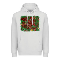 Dove Grey christmas background Premium Hoodie - RanaPortraitStore