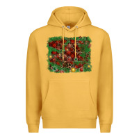 Mustard christmas background Premium Hoodie - RanaPortraitStore
