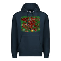 Navy christmas background Premium Hoodie - RanaPortraitStore