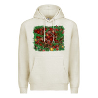 Oatmeal Heather christmas background Premium Hoodie - RanaPortraitStore