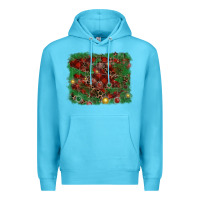 Ocean Blue christmas background Premium Hoodie - RanaPortraitStore