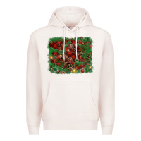 Pale Pink christmas background Premium Hoodie - RanaPortraitStore