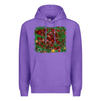 Purple christmas background Premium Hoodie - RanaPortraitStore