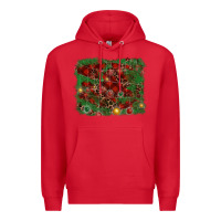 Red christmas background Premium Hoodie - RanaPortraitStore